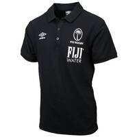 UMBRO FIJI RUGBY MENS PIQUE POLO BLACK0